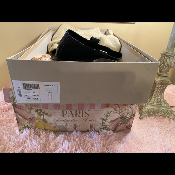 Burberry Black Leather Knee High Boots - Picture 8 of 10